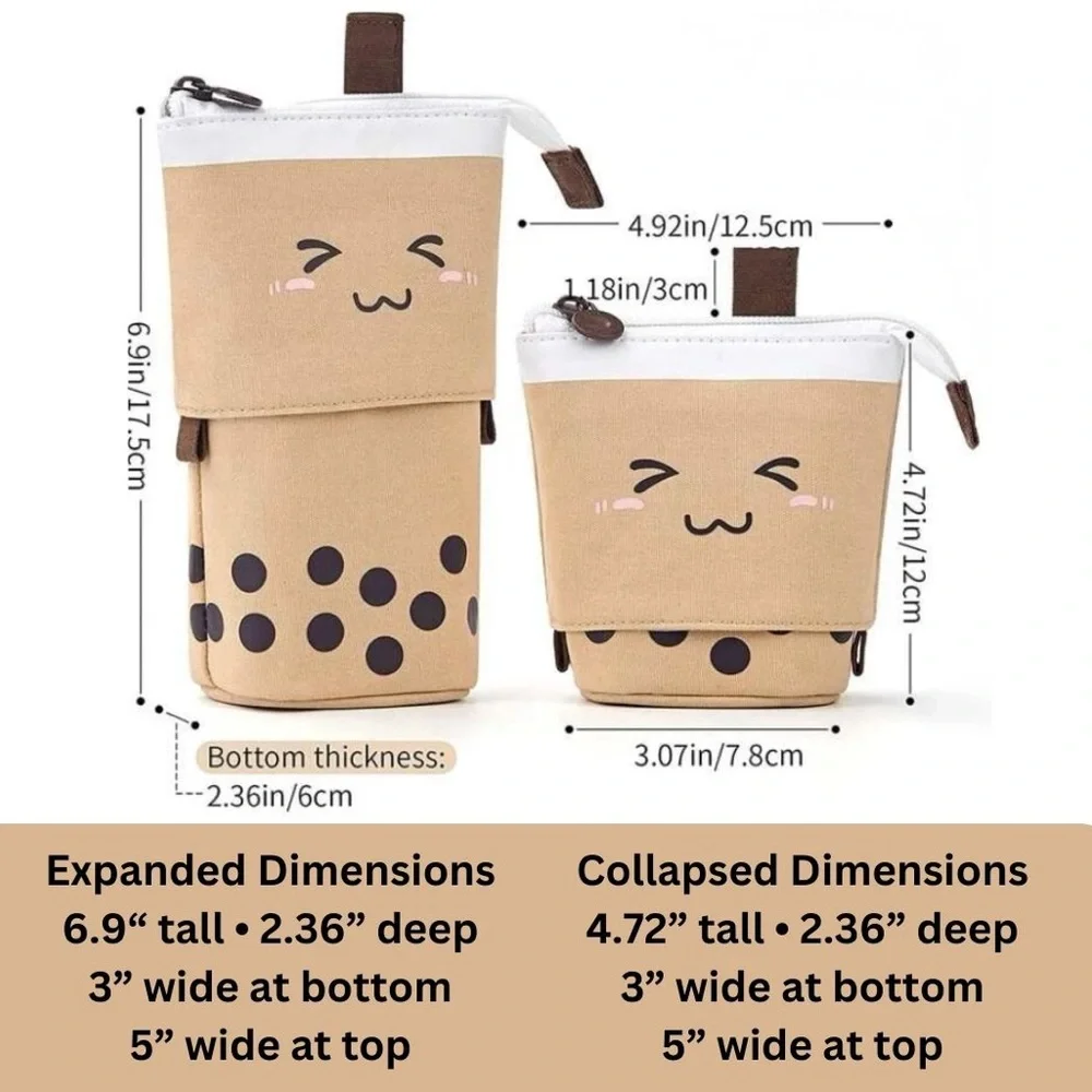 NEW! Boba Bubble Tea Pencil Case